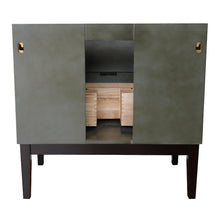 Load image into Gallery viewer, Bellaterra Home Vanity BellaTerra Home 37&quot; Single vanity in Linen Gray finish with Black Galaxy top and Rectangle Sink 400502-LY-BGR