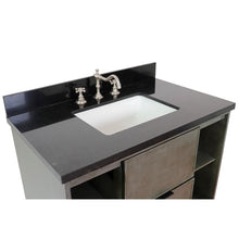 Load image into Gallery viewer, Bellaterra Home Vanity BellaTerra Home 37&quot; Single vanity in Linen Gray finish with Black Galaxy top and Rectangle Sink 400502-LY-BGR