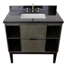 Load image into Gallery viewer, Bellaterra Home Vanity BellaTerra Home 37&quot; Single vanity in Linen Gray finish with Black Galaxy top and Rectangle Sink 400502-LY-BGR