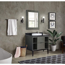 Load image into Gallery viewer, Bellaterra Home Vanity BellaTerra Home 37&quot; Single vanity in Linen Gray finish with Black Galaxy top and Round Sink 400502-LY-BGRD