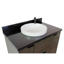 Load image into Gallery viewer, Bellaterra Home Vanity BellaTerra Home 37&quot; Single vanity in Linen Gray finish with Black Galaxy top top and Round Sink 400501-LY-BGRD