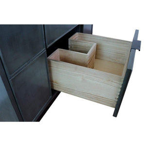 Bellaterra Home Vanity BellaTerra Home 37" Single vanity in Linen Gray finish with Black Galaxy top top and Round Sink 400501-LY-BGRD