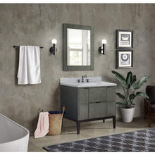 Load image into Gallery viewer, Bellaterra Home Vanity BellaTerra Home 37&quot; Single vanity in Linen Gray finish with Gray granite top and Rectangle Sink 400501-LY-GYR