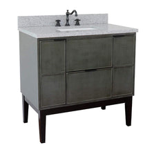 Load image into Gallery viewer, Bellaterra Home Vanity BellaTerra Home 37&quot; Single vanity in Linen Gray finish with Gray granite top and Rectangle Sink 400501-LY-GYR