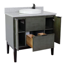 Load image into Gallery viewer, Bellaterra Home Vanity BellaTerra Home 37&quot; Single vanity in Linen Gray finish with Gray granite top and Round Sink 400501-LY-GYRD