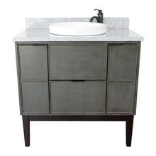 Load image into Gallery viewer, Bellaterra Home Vanity BellaTerra Home 37&quot; Single vanity in Linen Gray finish with Gray granite top and Round Sink 400501-LY-GYRD