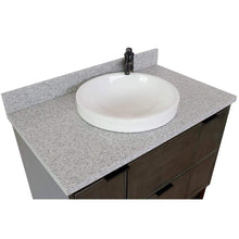 Load image into Gallery viewer, Bellaterra Home Vanity BellaTerra Home 37&quot; Single vanity in Linen Gray finish with Gray granite top and Round Sink 400501-LY-GYRD