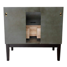 Load image into Gallery viewer, Bellaterra Home Vanity BellaTerra Home 37&quot; Single vanity in Linen Gray finsih with White Quartz top and rectangle sink 400501-LY-WER
