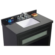 Load image into Gallery viewer, Bellaterra Home Vanity BellaTerra Home 37&quot; Single vanity in Matte Black finish top with Black Galaxy and Rectangle Sink 808185-36-BL-BGR