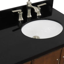 Load image into Gallery viewer, Bellaterra Home Vanity BellaTerra Home 37&quot; Single vanity in Walnut finish with Black galaxy and oval sink- Right door/Right sink 400901-37R-WA-BGOR
