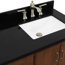 Load image into Gallery viewer, Bellaterra Home Vanity BellaTerra Home 37&quot; Single vanity in Walnut finish with Black galaxy and rectangle sink- Right door/Right sink 400901-37R-WA-BGRR