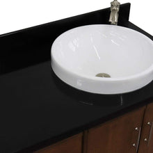 Load image into Gallery viewer, Bellaterra Home Vanity BellaTerra Home 37&quot; Single vanity in Walnut finish with Black galaxy and round sink- Right door/Right sink 400901-37R-WA-BGRDR