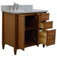 Load image into Gallery viewer, Bellaterra Home Vanity BellaTerra Home 37&quot; Single vanity in Walnut finish with Gray granite and rectangle sink- Left door/Left sink 400901-37L-WA-GYRL