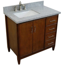 Load image into Gallery viewer, Bellaterra Home Vanity BellaTerra Home 37&quot; Single vanity in Walnut finish with Gray granite and rectangle sink- Left door/Left sink 400901-37L-WA-GYRL