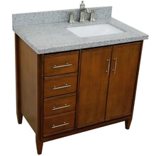 Load image into Gallery viewer, Bellaterra Home Vanity BellaTerra Home 37&quot; Single vanity in Walnut finish with Gray granite and rectangle sink- Right door/Right sink 400901-37R-WA-GYRR