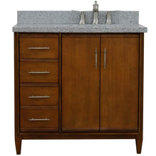 Load image into Gallery viewer, Bellaterra Home Vanity BellaTerra Home 37&quot; Single vanity in Walnut finish with Gray granite and rectangle sink- Right door/Right sink 400901-37R-WA-GYRR