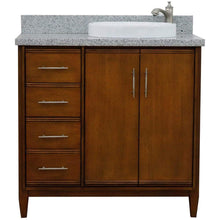 Load image into Gallery viewer, Bellaterra Home Vanity BellaTerra Home 37&quot; Single vanity in Walnut finish with Gray granite and round sink- Right door/Right sink 400901-37R-WA-GYRDR
