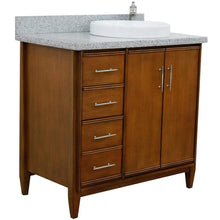 Load image into Gallery viewer, Bellaterra Home Vanity BellaTerra Home 37&quot; Single vanity in Walnut finish with Gray granite and round sink- Right door/Right sink 400901-37R-WA-GYRDR