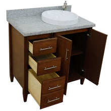 Load image into Gallery viewer, Bellaterra Home Vanity BellaTerra Home 37&quot; Single vanity in Walnut finish with Gray granite and round sink- Right door/Right sink 400901-37R-WA-GYRDR