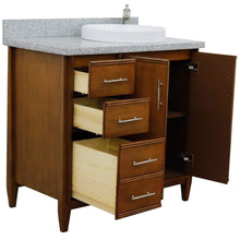 Load image into Gallery viewer, Bellaterra Home Vanity BellaTerra Home 37&quot; Single vanity in Walnut finish with Gray granite and round sink- Right door/Right sink 400901-37R-WA-GYRDR