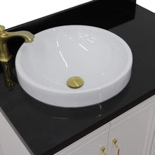 Load image into Gallery viewer, Bellaterra Home Vanity BellaTerra Home 37&quot; Single vanity in White finish with Black galaxy and round sink- Left door/Left sink 400800-37L-WH-BGRDL