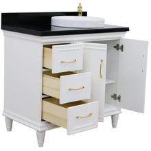 Load image into Gallery viewer, Bellaterra Home Vanity BellaTerra Home 37&quot; Single vanity in White finish with Black galaxy and round sink- Right door/Right sink 400800-37R-WH-BGRDR