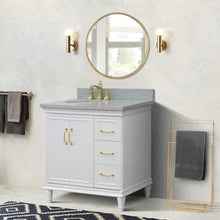Load image into Gallery viewer, Bellaterra Home Vanity BellaTerra Home 37&quot; Single vanity in White finish with Gray granite and oval sink- Left door/Left sink 400800-37L-WH-GYOL