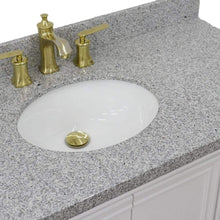 Load image into Gallery viewer, Bellaterra Home Vanity BellaTerra Home 37&quot; Single vanity in White finish with Gray granite and oval sink- Left door/Left sink 400800-37L-WH-GYOL