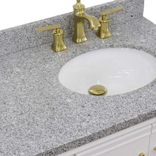 Load image into Gallery viewer, Bellaterra Home Vanity BellaTerra Home 37&quot; Single vanity in White finish with Gray granite and oval sink- Right door/Right sink 400800-37R-WH-GYOR