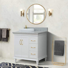 Load image into Gallery viewer, Bellaterra Home Vanity BellaTerra Home 37&quot; Single vanity in White finish with Gray granite and round sink- Left door/Left sink 400800-37L-WH-GYRDL
