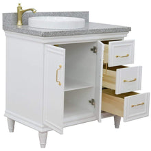 Load image into Gallery viewer, Bellaterra Home Vanity BellaTerra Home 37&quot; Single vanity in White finish with Gray granite and round sink- Left door/Left sink 400800-37L-WH-GYRDL