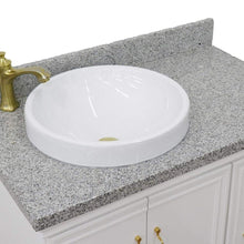 Load image into Gallery viewer, Bellaterra Home Vanity BellaTerra Home 37&quot; Single vanity in White finish with Gray granite and round sink- Left door/Left sink 400800-37L-WH-GYRDL