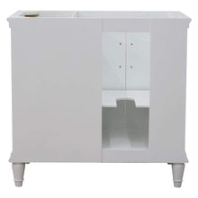 Load image into Gallery viewer, Bellaterra Home Vanity BellaTerra Home 37&quot; Single vanity in White finish with White Carrara and rectangle sink- Left door/Left sink 400800-37L-WH-WMRL
