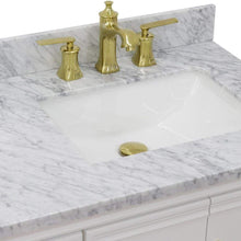 Load image into Gallery viewer, Bellaterra Home Vanity BellaTerra Home 37&quot; Single vanity in White finish with White Carrara and rectangle sink- Right door/Right sink 400800-37R-WH-WMRR