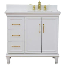 Load image into Gallery viewer, Bellaterra Home Vanity BellaTerra Home 37&quot; Single vanity in White finish with White quartz and rectangle sink- Right door/Right sink 400800-37R-WH-WERR