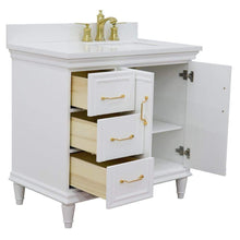Load image into Gallery viewer, Bellaterra Home Vanity BellaTerra Home 37&quot; Single vanity in White finish with White quartz and rectangle sink- Right door/Right sink 400800-37R-WH-WERR