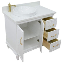 Load image into Gallery viewer, Bellaterra Home Vanity BellaTerra Home 37&quot; Single vanity in White finish with White quartz and round sink- Left door/Left sink 400800-37L-WH-WERDL