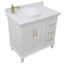 Load image into Gallery viewer, Bellaterra Home Vanity BellaTerra Home 37&quot; Single vanity in White finish with White quartz and round sink- Left door/Left sink 400800-37L-WH-WERDL