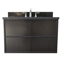 Load image into Gallery viewer, Bellaterra Home Vanity BellaTerra Home 37&quot; Single wall mount vanity in Cappuccino finish with Black Galaxy top and Rectangle Sink 400503-CAB-CP-BGR