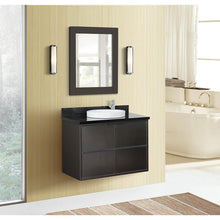 Load image into Gallery viewer, Bellaterra Home Vanity BellaTerra Home 37&quot; Single wall mount vanity in Cappuccino finish with Black Galaxy top and Round Sink 400503-CAB-CP-BGRD