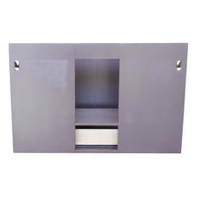 Load image into Gallery viewer, Bellaterra Home Vanity BellaTerra Home 37&quot; Single wall mount vanity in Cappuccino finish with Gray granite top and Round Sink 400503-CAB-CP-GYRD