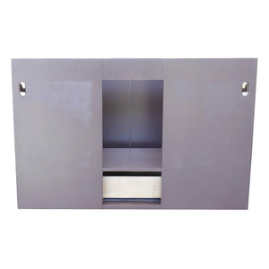 Bellaterra Home Vanity BellaTerra Home 37" Single wall mount vanity in Cappuccino finish with White Carrara top and Rectangle Sink 400503-CAB-CP-WMR