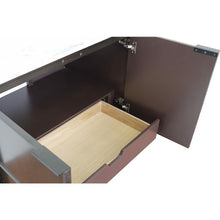 Load image into Gallery viewer, Bellaterra Home Vanity BellaTerra Home 37&quot; Single wall mount vanity in Cappuccino finish with White Carrara top and Rectangle Sink 400503-CAB-CP-WMR