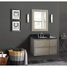 Load image into Gallery viewer, Bellaterra Home Vanity BellaTerra Home 37&quot; Single wall mount vanity in Linen Brown finish with Black Galaxy top and Oval Sink 400500-CAB-LN-BGO