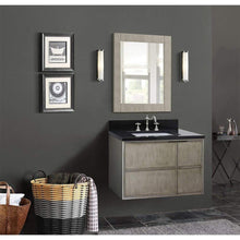Load image into Gallery viewer, Bellaterra Home Vanity BellaTerra Home 37&quot; Single wall mount vanity in Linen Brown finish with Black Galaxy top and Rectangle Sink 400500-CAB-LN-BGR