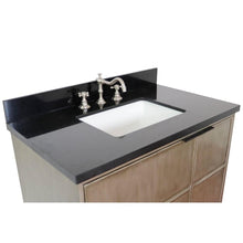 Load image into Gallery viewer, Bellaterra Home Vanity BellaTerra Home 37&quot; Single wall mount vanity in Linen Brown finish with Black Galaxy top and Rectangle Sink 400500-CAB-LN-BGR