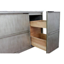 Load image into Gallery viewer, Bellaterra Home Vanity BellaTerra Home 37&quot; Single wall mount vanity in Linen Brown finish with Black Galaxy top and Rectangle Sink 400500-CAB-LN-BGR