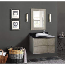 Load image into Gallery viewer, Bellaterra Home Vanity BellaTerra Home 37&quot; Single wall mount vanity in Linen Brown finish with Black Galaxy top and Round Sink 400500-CAB-LN-BGRD