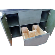 Load image into Gallery viewer, Bellaterra Home Vanity BellaTerra Home 37&quot; Single wall mount vanity in Linen Gray finsih with White Carrara top and Rectangle Sink 400501-CAB-LY-WMR