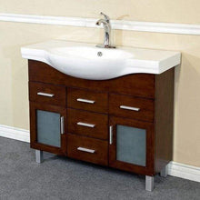Load image into Gallery viewer, Bellaterra Home Vanity BellaTerra Home 39.8 in Single Sink Vanity-Wood-Walnut-4 Drawers 203139B